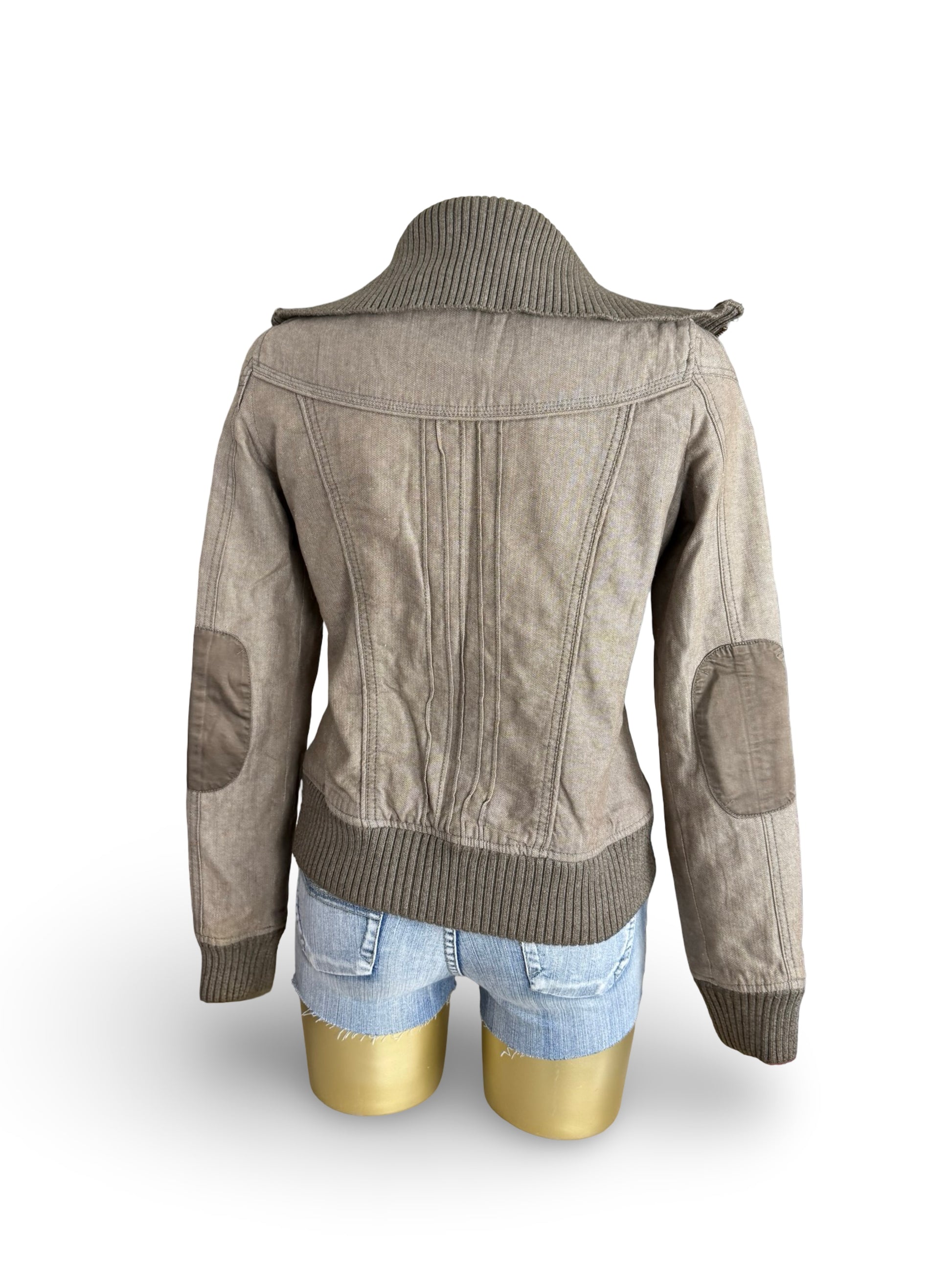 Beige biker jacket (S)