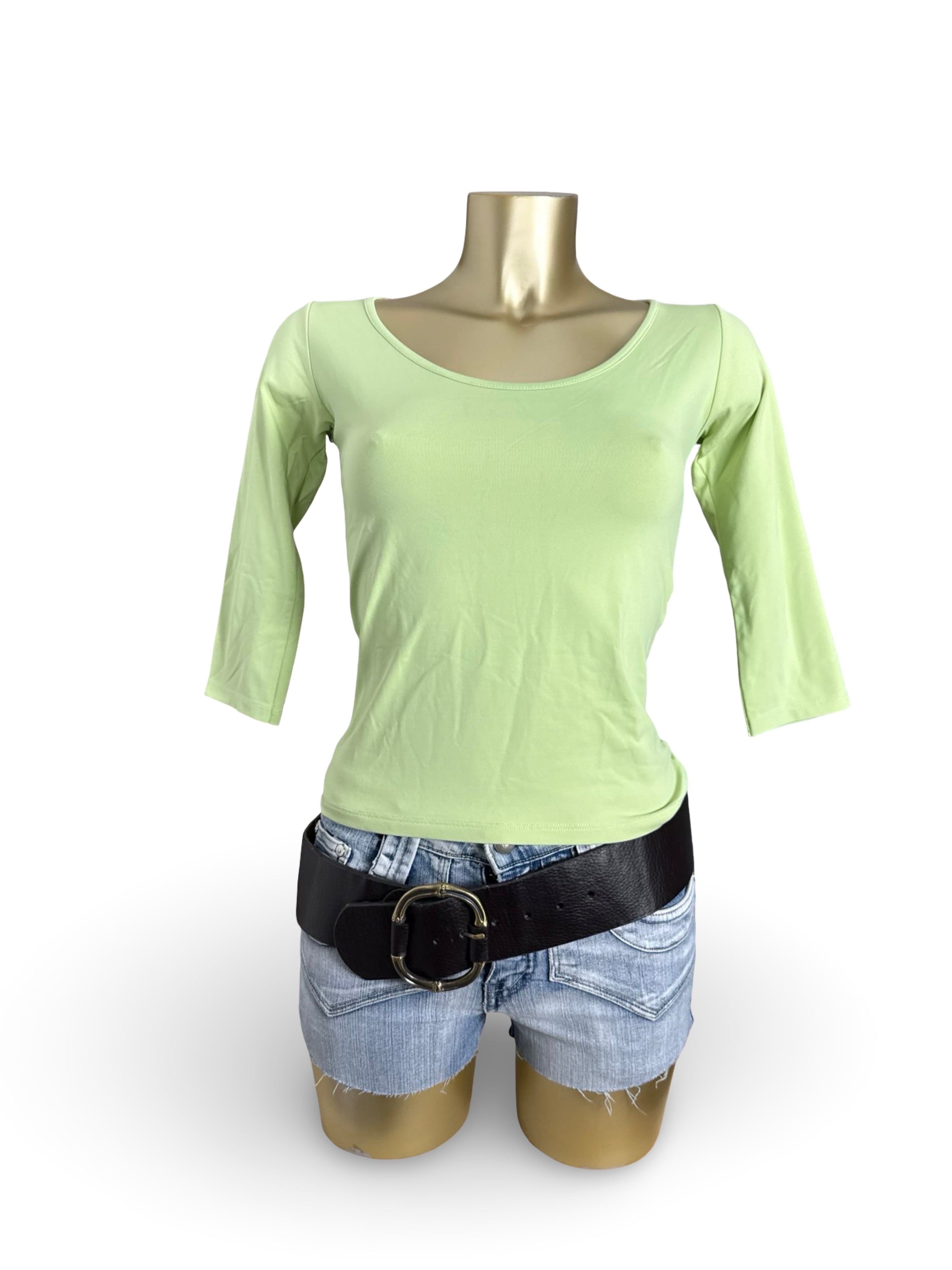 Green lycra tight fit long sleeves top (S/M)