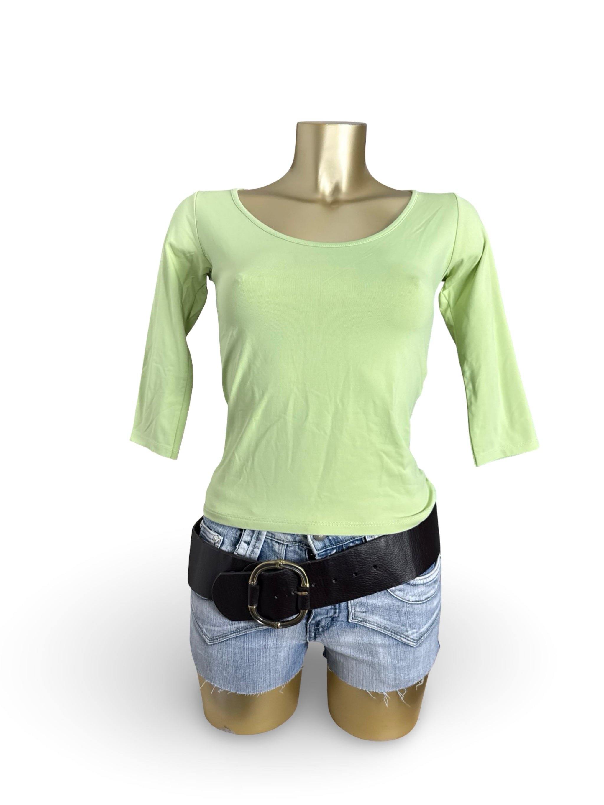Green lycra tight fit long sleeves top (S/M)