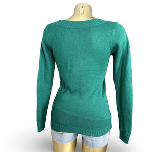 Green tight fit jumper (S)