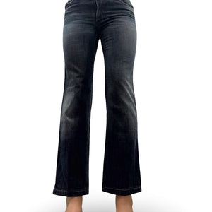 Blue denim low rise skinny pants (S)