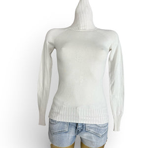 White turtleneck cotton jumper (S/M)