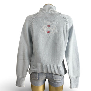 Baby blue high neck jumper (M)