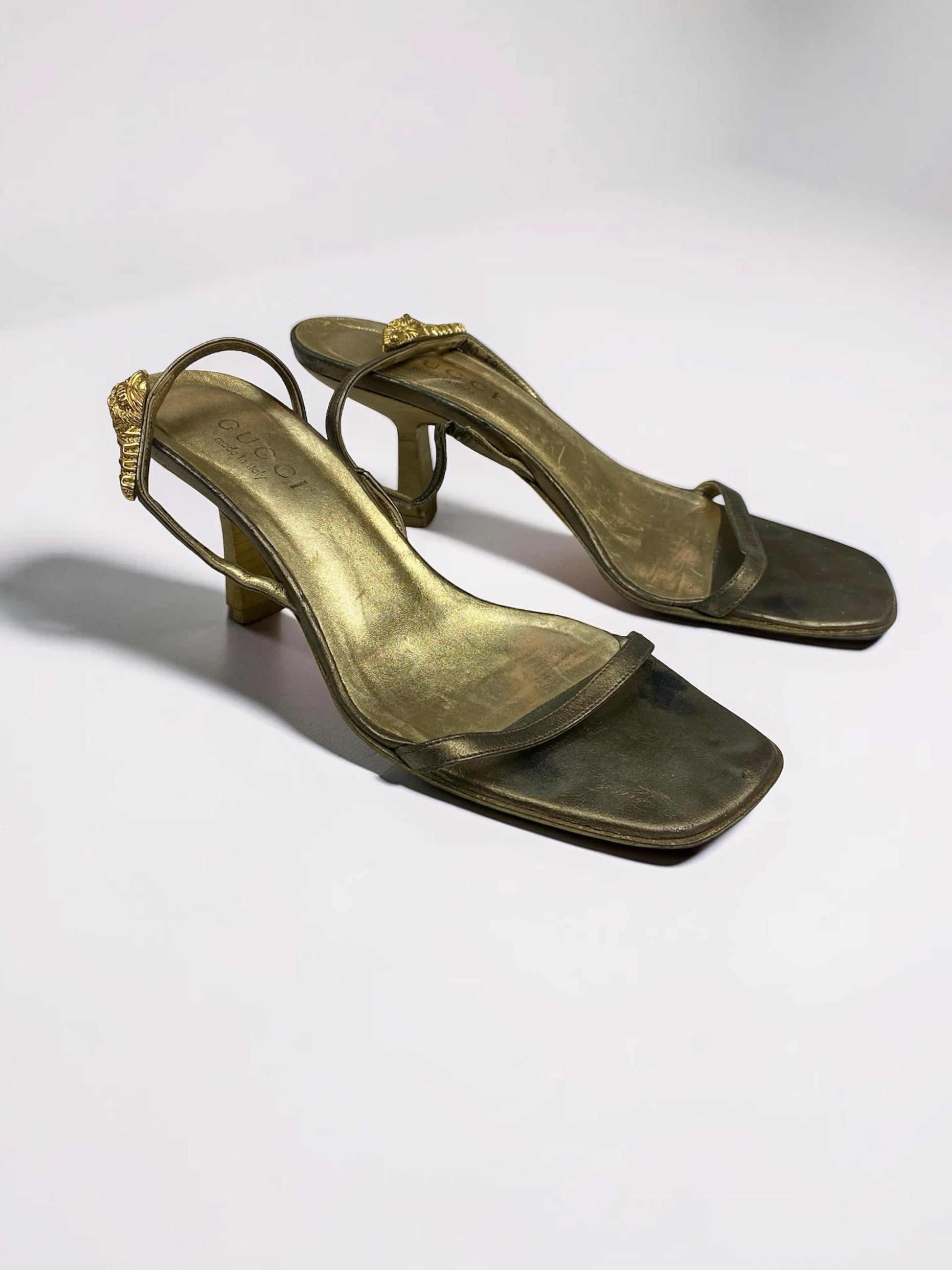 Gold tiger head kitten heels by Tom Ford (38)