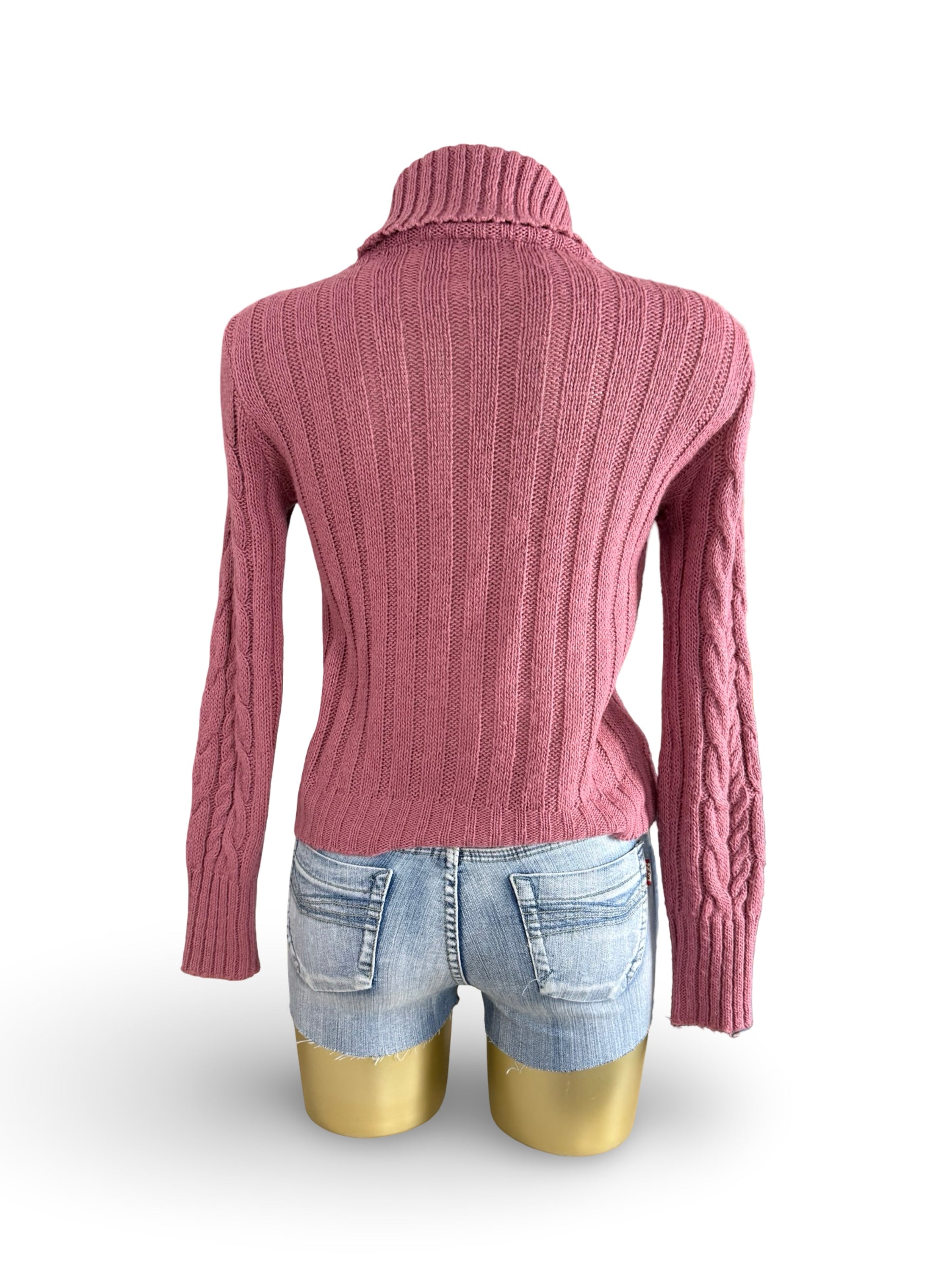 Pink turtleneck jumper (S/M)