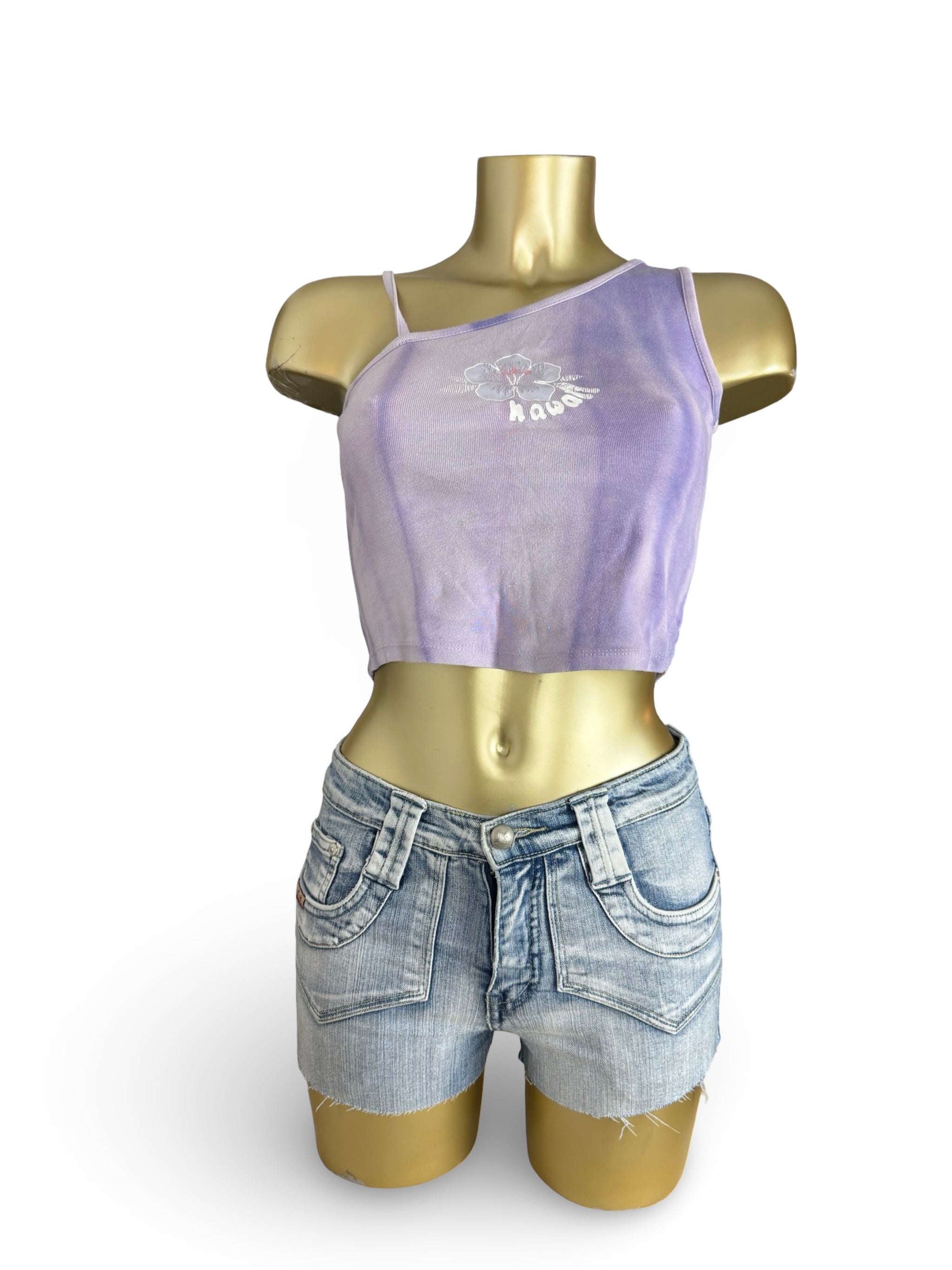 Lilac tight fit cotton top (XS)