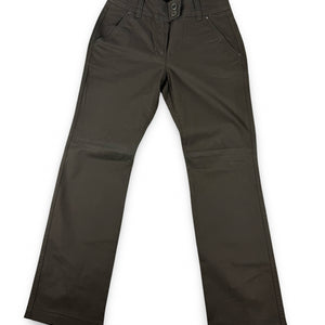 Khaki low rise straight legs denim pants (S)