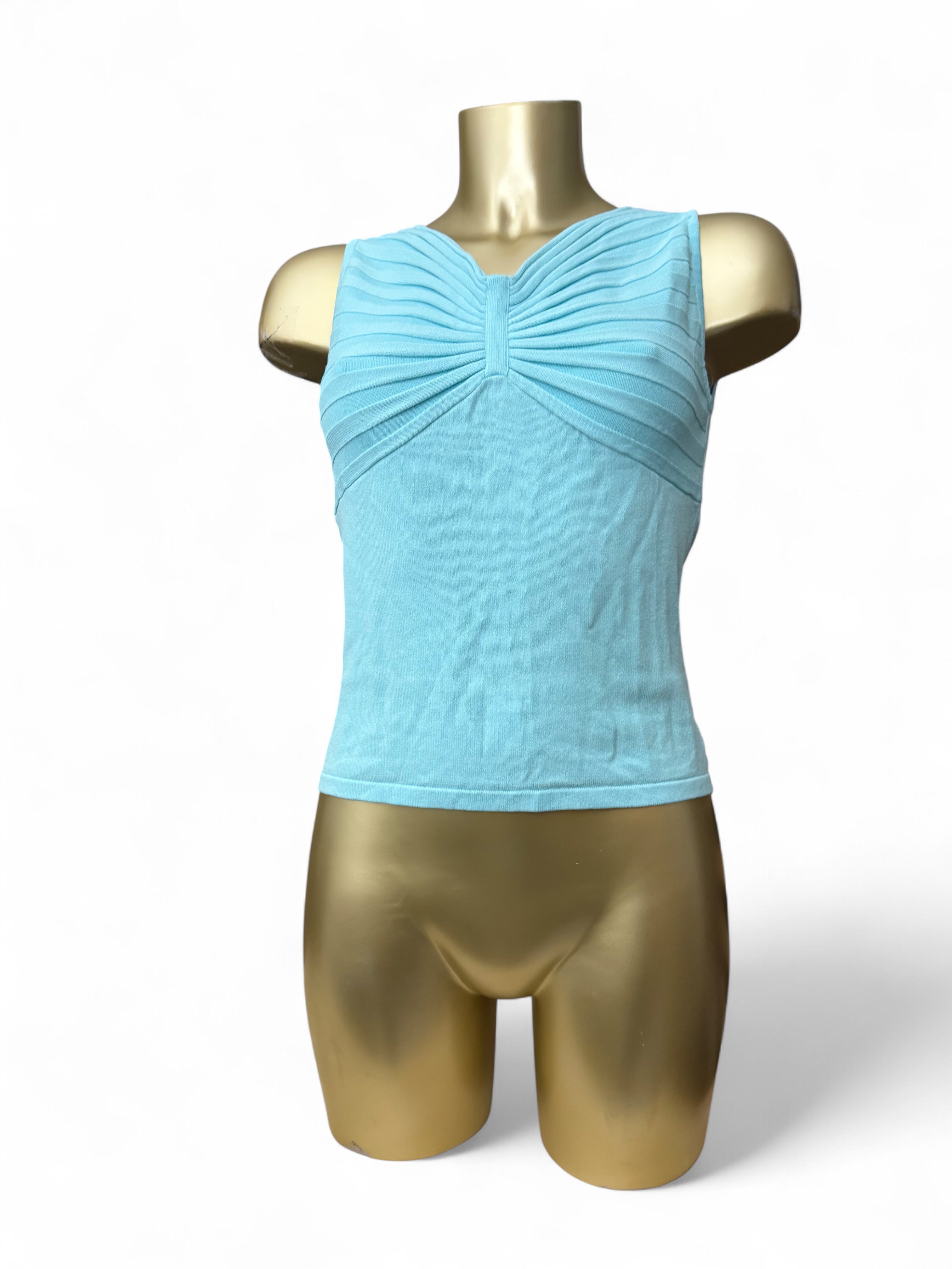 Blue knitted top (M)